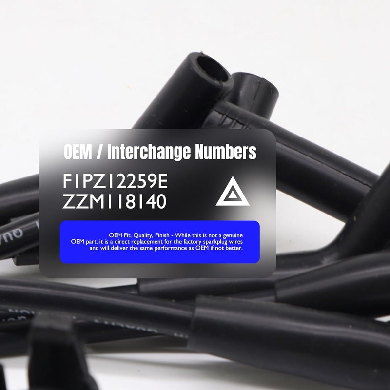 OXCANO 6716081 Ignition Spark Plug Wires Set of 7 Compatible with Ford Aerostar 1991 1992 1993 1994 1995, Ranger 1991 1992 1993 1994 1995, Mazda B3000 1994 Replace ZZM118140 671-6081 - Image 2